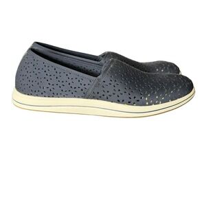 Clarks Cloudsteppers Navy Blue Perforated Slip On Loafers Womens 9 261713804065